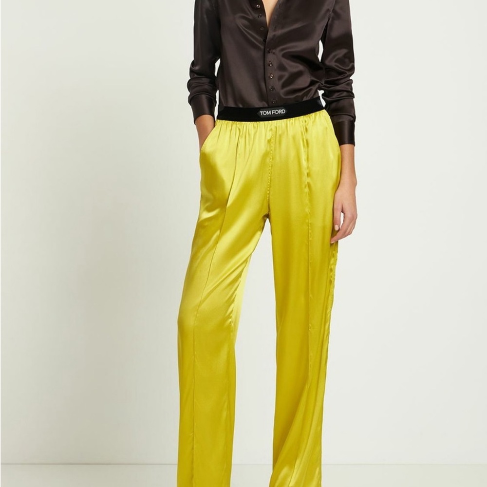 TOM FORD - Logo Silk Satin Pajama Pants